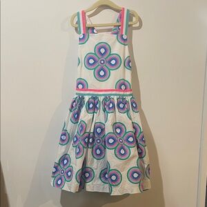 JACADI Girls Colorful Patterned Party Dress - Sz 10